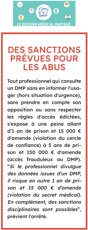 DES SANCTIONS<br />
PRÉVUES POUR<br />
LES ABUS