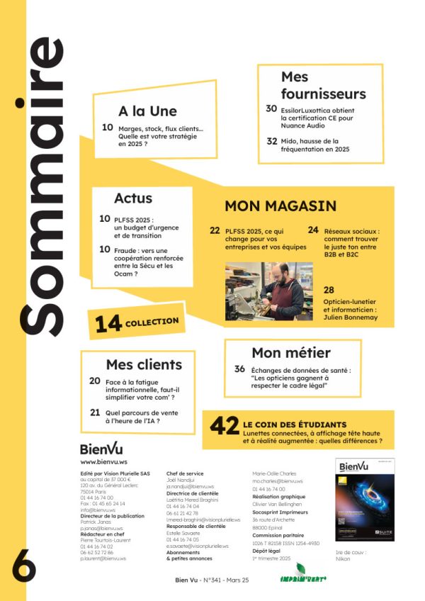 Bien Vu N°341 - Mars 2025 - Sommaire